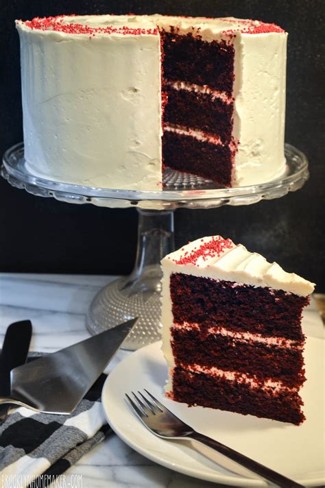 Deliciously festive, rich, flavorful, red velvet is like yellow cake but with a gave it a 2 star bc cream cheese icing was very good. Red Velvet Cake with Ermine Icing | Brooklyn Homemaker