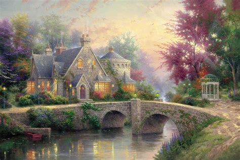 Best Oil Painting Wallpaper Id Thomas Kinkade Famous Painting