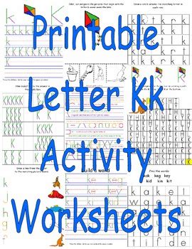 I am not going to lie, this is hard work, but the payoff is huge. Printable Letter Kk Activity Worksheets by First Teachers ...