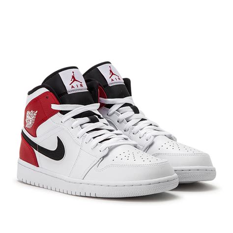 Кроссовки air jordan 1 mid. Nike Air Jordan 1 Mid "Chicago Remix" (White / Red) 554724-116
