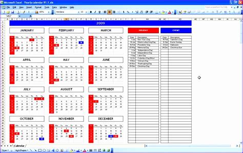 6 2015 Excel Calendar Template Excel Templates Excel Templates