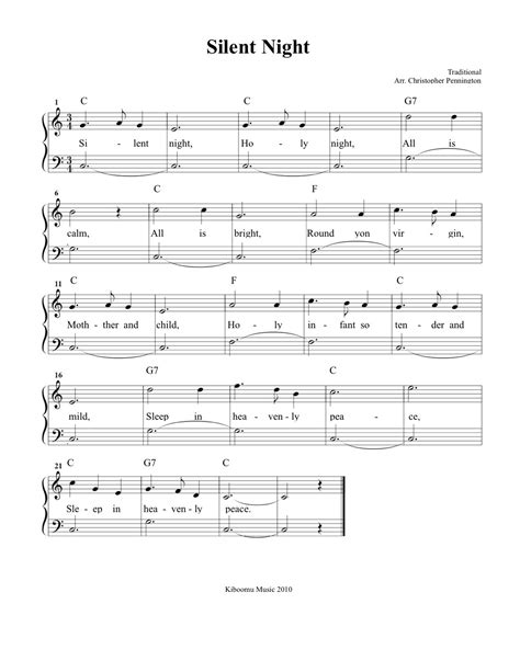 This over 200 years old carol was composed by franz xaver gruber to lyrics by joseph mohr. Silent Night Sheet Music and Silent Night Christmas Song for Kids! (With images) | Silent night ...