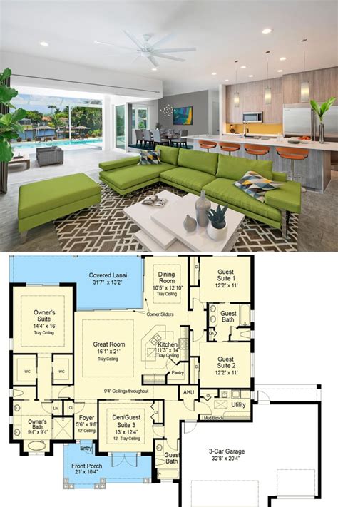 Small bedroom layout has limited space to maximize. 4-Bedroom Single-Story Southern Home (Floor Plan) in 2020 ...