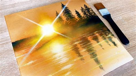 Sunrise Acrylic Painting For Beginners Step By Step Daily Challenge