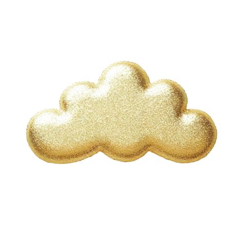 Simple Glitter Golden Cloud Shiny Golden Trendy Png Transparent