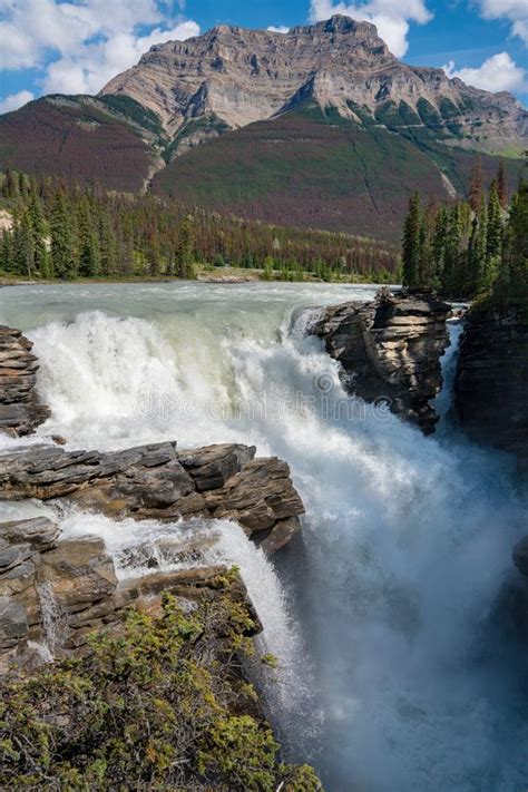Athabasca Falls Jasper National Park Alberta Canada Stock Image