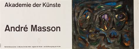 Akademie Der Kunste Original German Museum Poster Andre Masson David