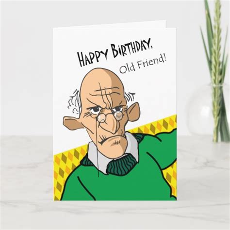 Funny Birthday Card For Old Friend Older Man