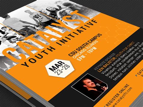 Choose from 11000+ football graphic resources and download in the form of png, eps, ai or psd. Catalyst Youth Summit Flyer Template #designed#psd#edited# ...