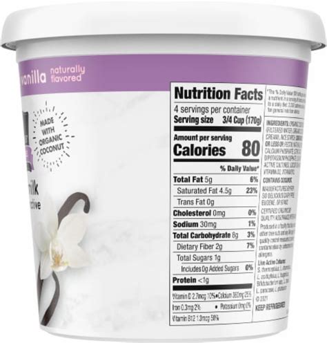 SO Delicious Unsweetened Vanilla Dairy Free Coconutmilk Yogurt Tub Oz QFC