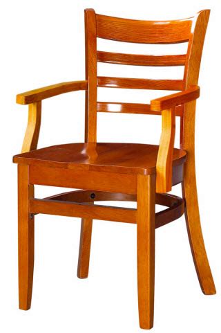 premium wood restaurant chair ladder   arms