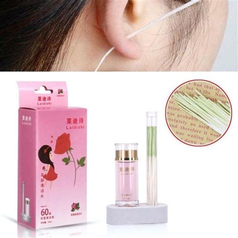 Ear Hole Cleaning Solution With 60pcs Line Pierced Ear Cleaning Tools