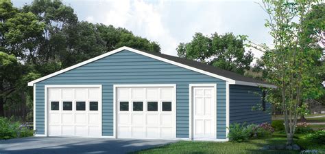 The packages include all materials and free plans with purchase. Two Car Trussed Garage | 84 Lumber