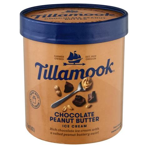 Buy Tillamook Original Premium Chocolate Peanut Butter Ice Cream 48 Fl