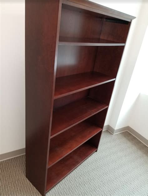 Fitr are our furniture in the raw made in texas bookcase options. Dark Cherry Wood Tall Bookcase | Office Solutions Inc