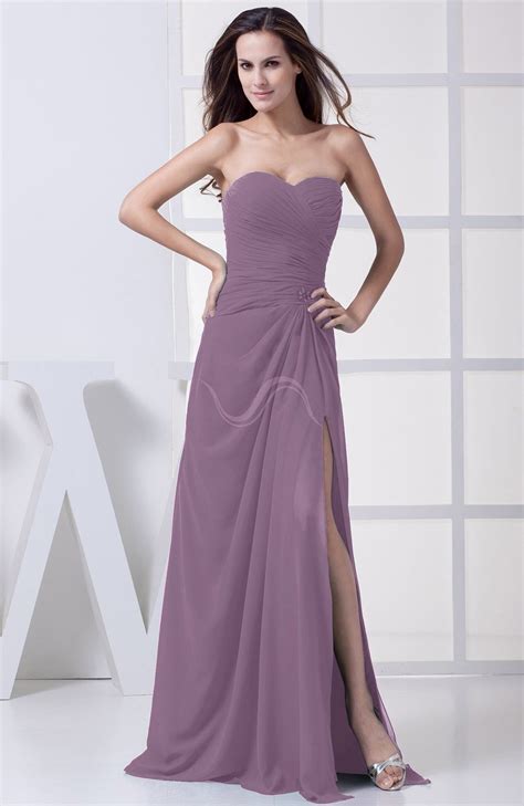 Find bridesmaid from the womens department at debenhams. Mauve Bridesmaid Dress - Modest A-line Sweetheart Chiffon ...