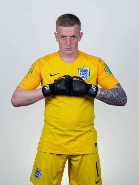 Jordan pickford concedes the only goal. Goalkeeper Jordan Pickford of England poses for a portrait ...