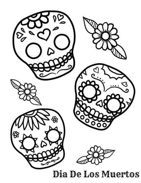 Dia De Los Muertos Day Of The Dead Free To Color For Children Dia De