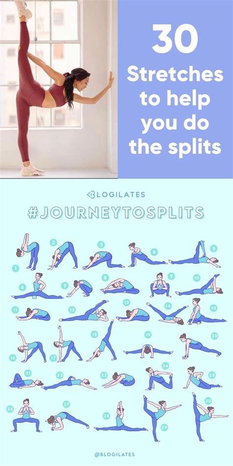 30 Beginner Stretches For Splits Flexibility Workout Yoga For