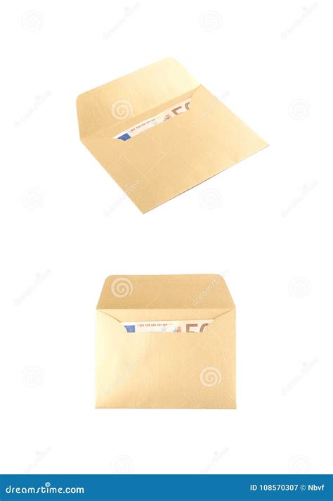 Opened Paper Envelope Isolated Stock Image Image Of Isolated