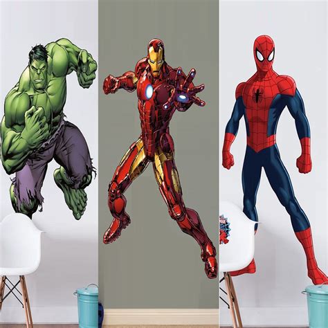 Decorative wall stickers prison hasten they to make the room look as you absence. Extra Large Marvel Avengers Life Size Wall Art Big Mural ...