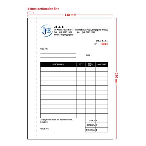 NCR Bill Book (A5) | JJ & E Invoice books quote books receipt books printed free delivery.