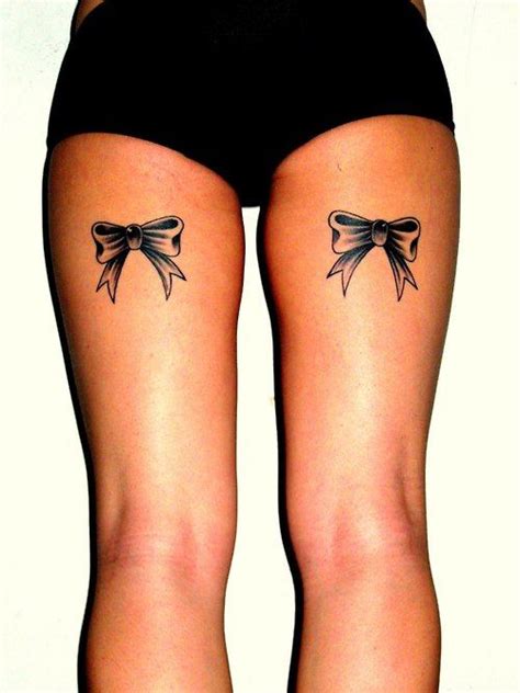 Pin By Finest Tattoo Ideas On Tattoos Lace Bow Tattoos Bow Tattoo Thigh Bow Tie Tattoo