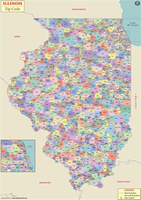 Illinois Zip Code Map By County United States Map