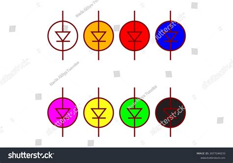 Electronic Led Symbol 8 Color Stock Vector Royalty Free 2077244233