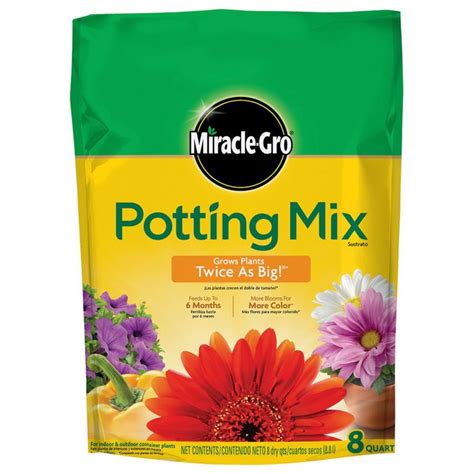 Miracle Gro 8 Quart Potting Soil Mix At