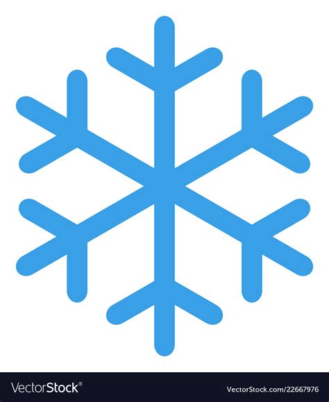 Snowflake Flat Icon Symbol Royalty Free Vector Image
