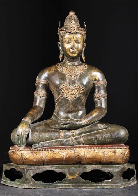 Brass Royal Earth Touching Thai Buddha 47