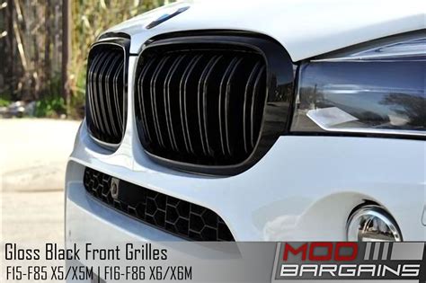 This is the ultimate look for your bmw x5 grill and it won't go unnoticed! Gloss Black Dual Slat Kidney Grilles 2015+ BMW (X5/X5M & X6/X6M) F15-F85/F16-F86