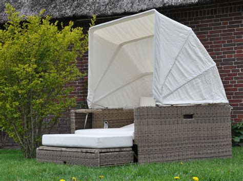 Liegeinsel polyrattan liege muschel lounge gartenmobel 6027 braun. Beach Lounge Garten PolyRattan Liege Sonneninsel ...