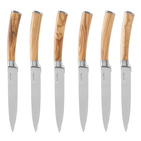Make your meal feel gourmet and never wrestle to cut an exquisite steak with bed bath & beyond's assortment of cutlery and steak knives. La Cote 6 Piece Steak Knives Set Japanese Stainless Steel ...
