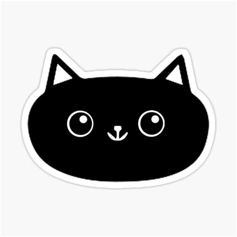 Black And White Cat Sticker For Sale By Craftyhooves Redbubble