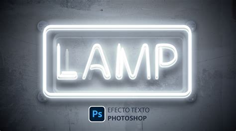 Como Hacer Efecto De Texto Luz De Neon Blanca En Photoshop Gratis Y