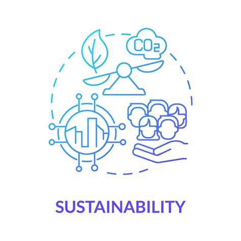 sustainability blue gradient concept icon scooter sharing benefit abstract idea thin line