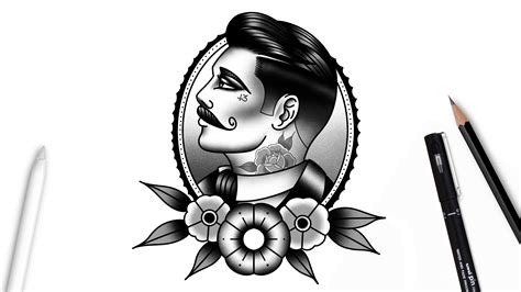 I got a tattoo face/head working for me in my machine shop. How to Draw a Old School Gentleman | Daily Drawing ...