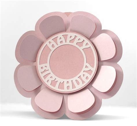 Download 3D Flower Card (With images) | Cricut birthday cards ...