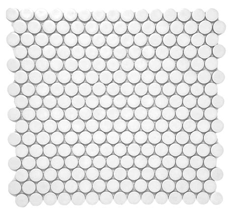 Buy Penny Round Tile Arctic White Porcelain Mosaic Matte Look Wall And