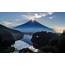 Japan Fuji Volcano Mountain Sun Lake Trees Wallpaper  Nature And