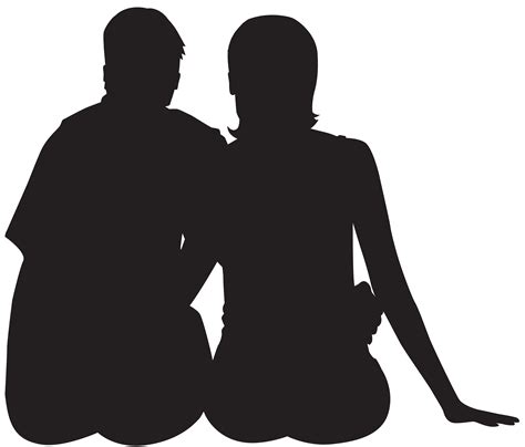 Silhouette Clip Art Sitting Couple Silhouette Png Clip Art Image Png