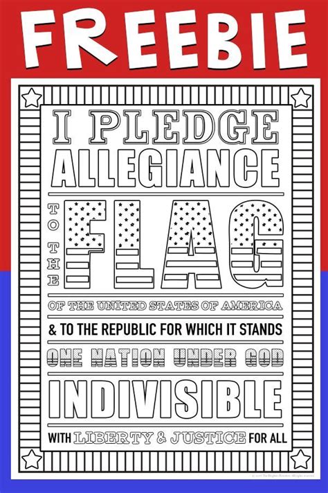 People pledge allegiance to the flag of the united states to show devotion and respect for their country. Pledge of Allegiance Poster FREE | Pledge of allegiance, School lessons, Teachers pay teachers free