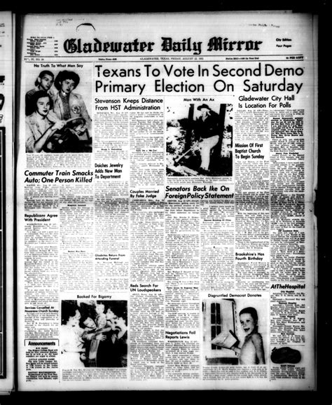 Gladewater Daily Mirror (Gladewater, Tex.), Vol. 4, No. 30, Ed. 1