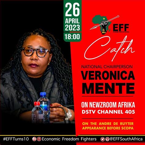 Economic Freedom Fighters On Twitter Tune In Now The Eff National Chairperson Veronica