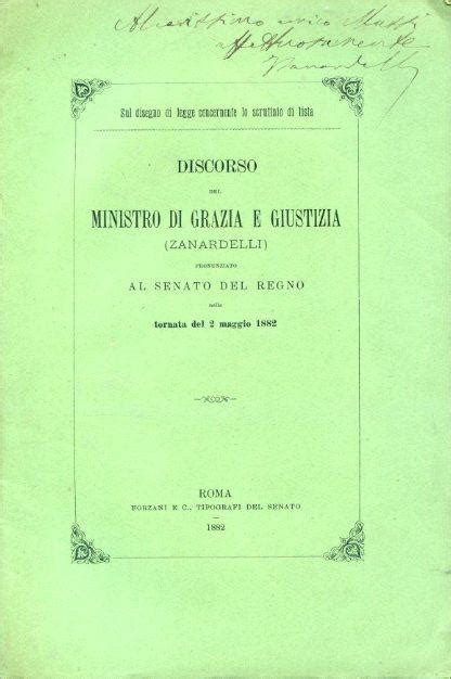 He served as the prime minister of italy from 15 february 1901 to 3 november 1903. Sul disegno di legge concernente lo scrutinio di lista ...