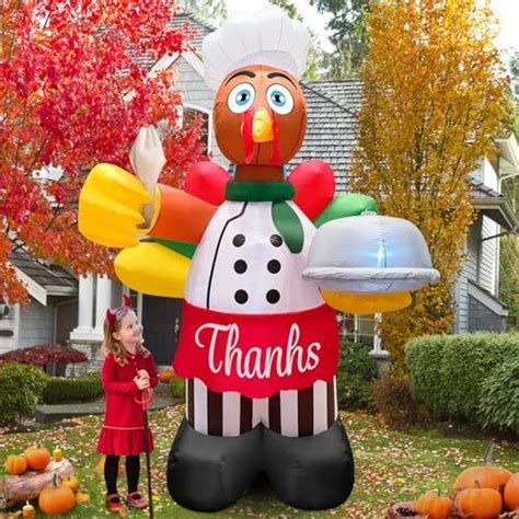 8ft thanksgiving turkey inflatable thanksgiving turkey inflatable with plate ebay