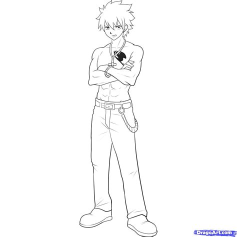 Fairy Tail Gray Coloring Pages Coloring Pages