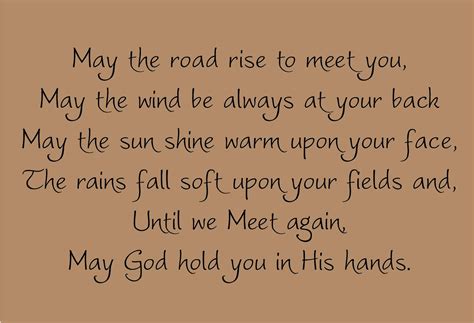 Check spelling or type a new query. living well: May the road rise to meet you...